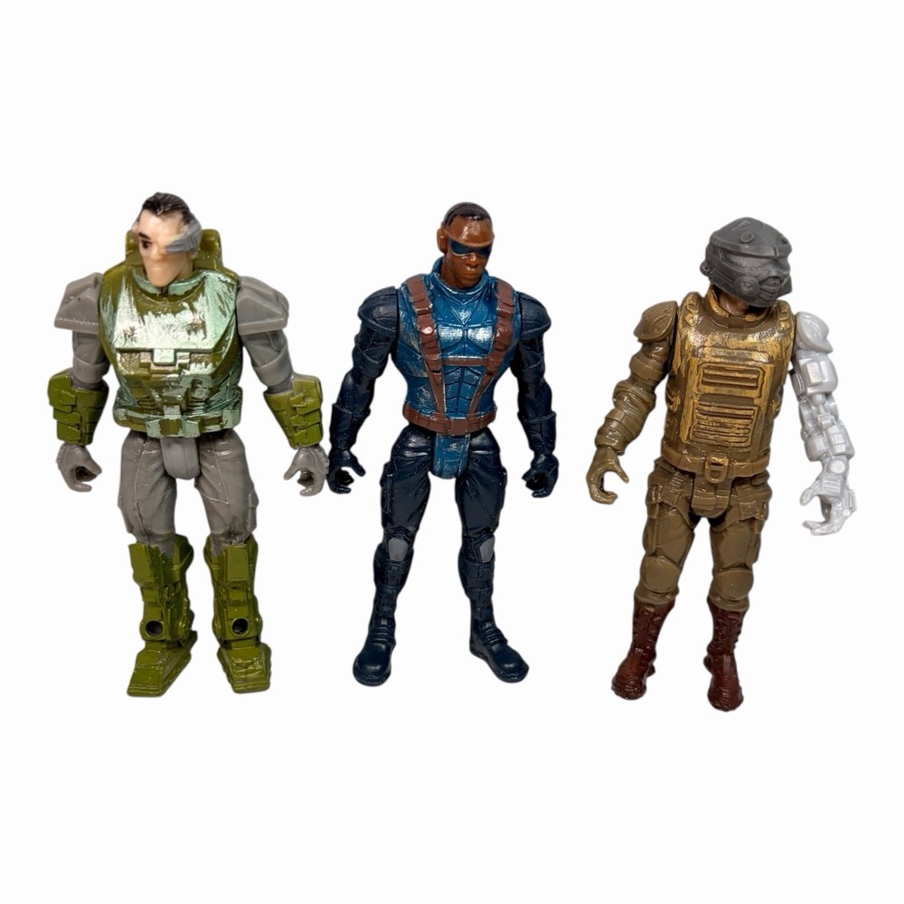 Lot Of 3 Greenbrier Intl Military Special Forces Action Figures 4" Soldiers Toy